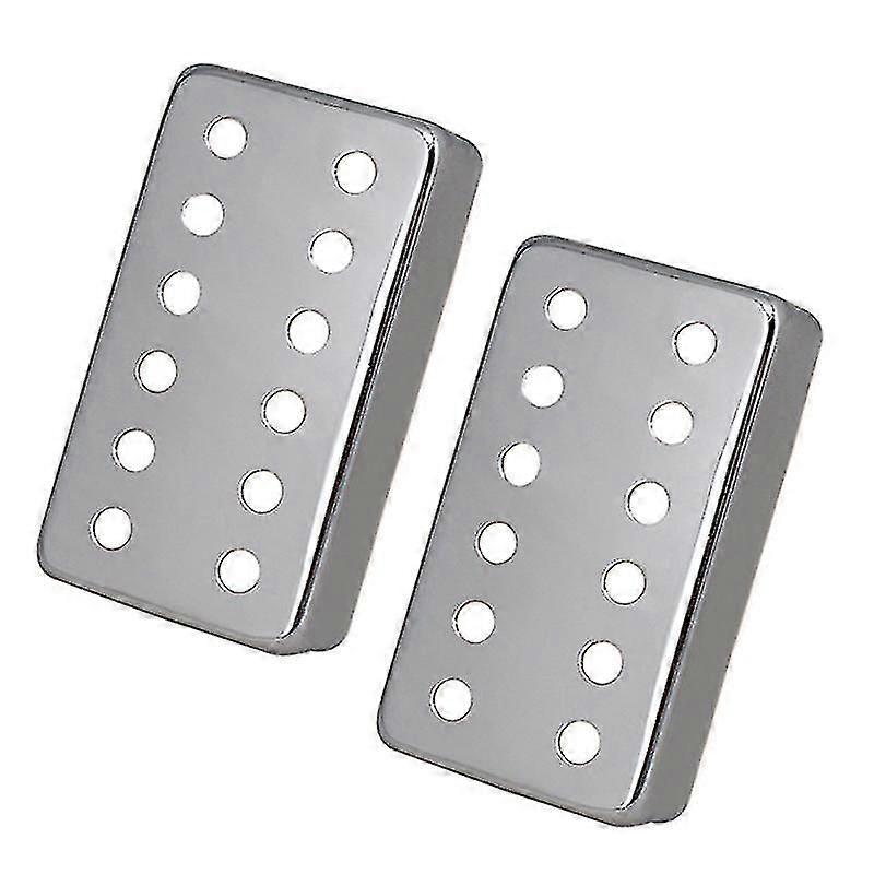 Mässingsgitarr Single Pickup täcker 50+52mm för Lp elgitarrtillbehör Silver