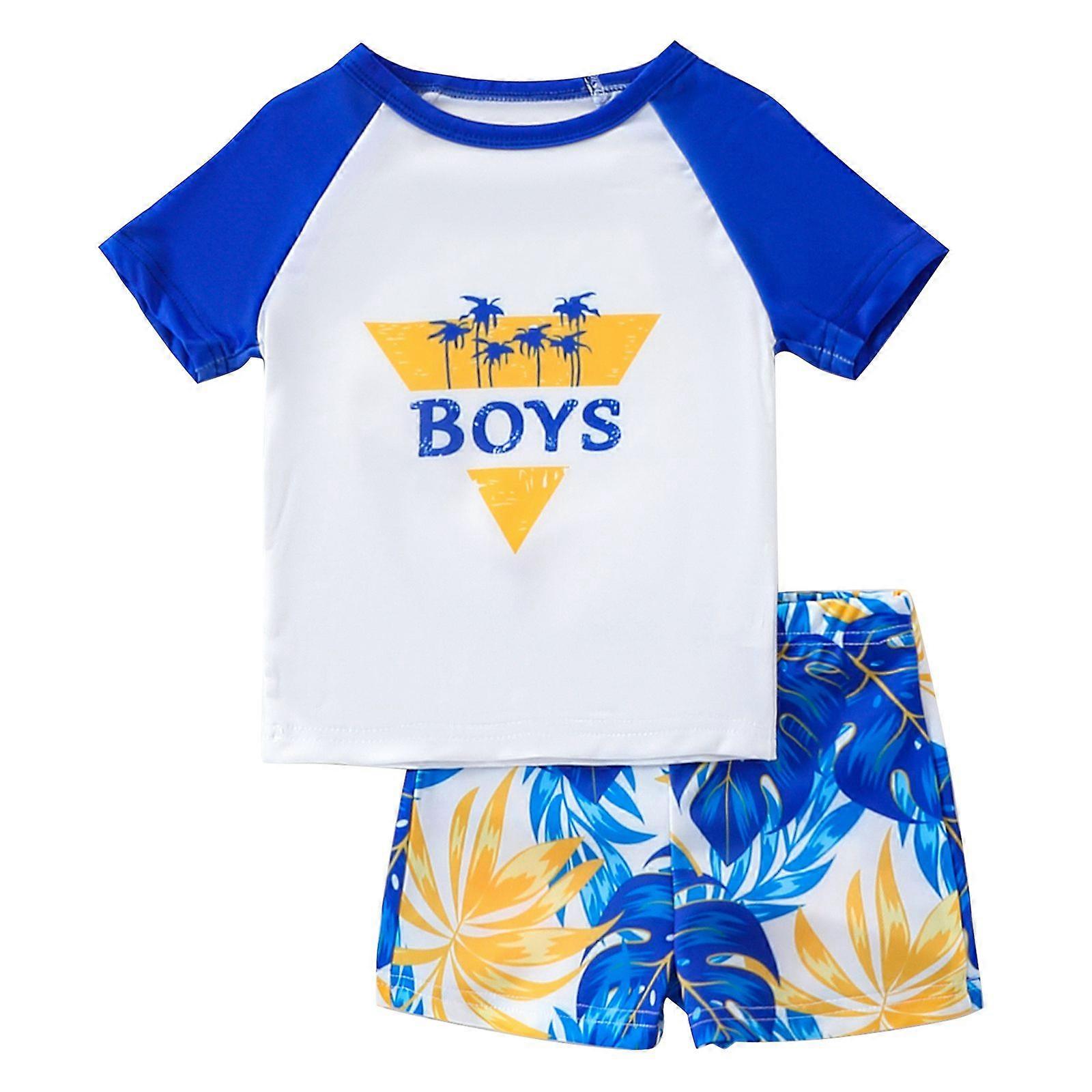 Muoti Rantatyyli Lyhyet hihat Top Uimashortsit sarjat lapsille Pojille Kesä Viilentävä Matkailu Retkeily Uimapuvut Prince