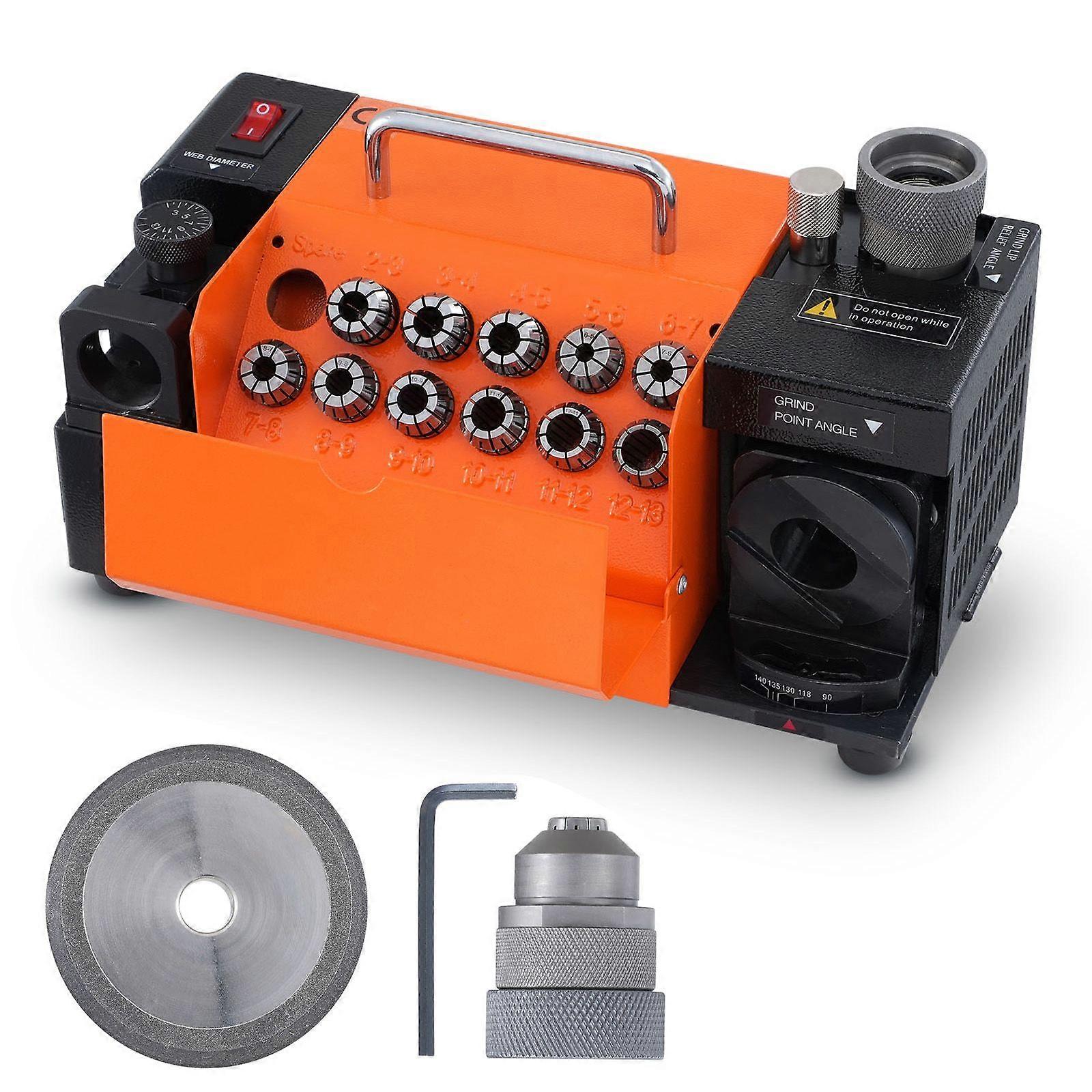 Drill Bits Sharpener, MR-13A Drill Bits Grinder Sharpener 3-13mm, 95 to 135 Point Angle Adjustable Drill Bit Re-Sharpener