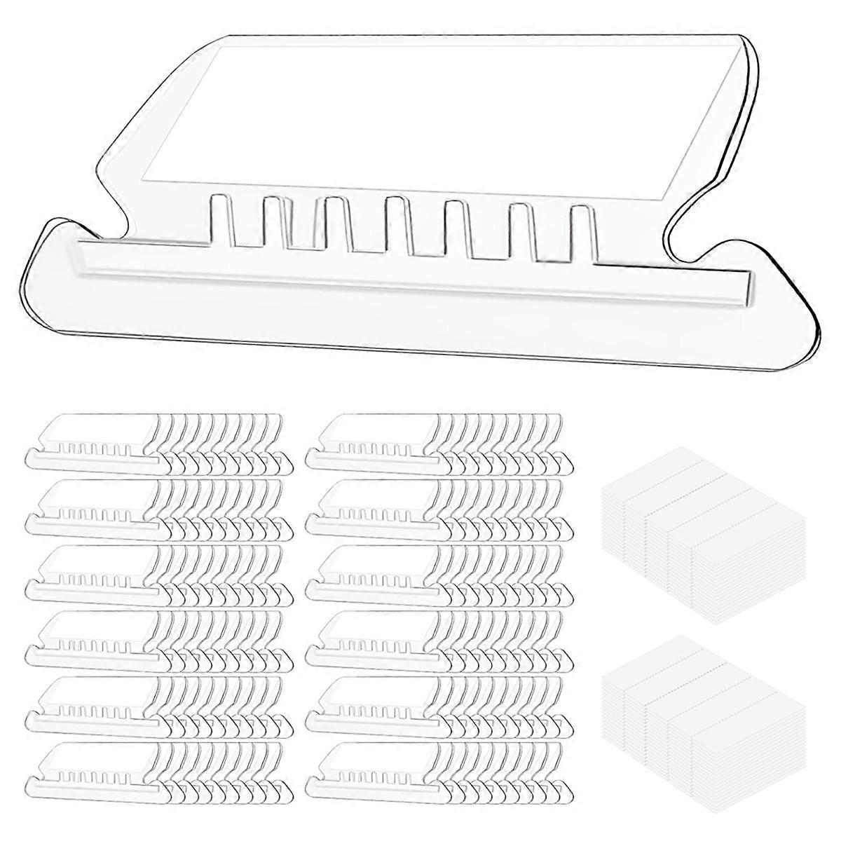 Hanging File Folder Tabs, 100 Pcs File Folder Tabs File Tabs for Hanging Folders, Plastic Hanging Folder Tabs