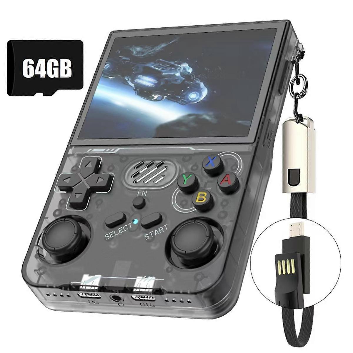 R36XX Retro Handheld Game Console 64G 14000 + Games Linux System 3,5 Polegadas Tela Portátil Pocket Vide