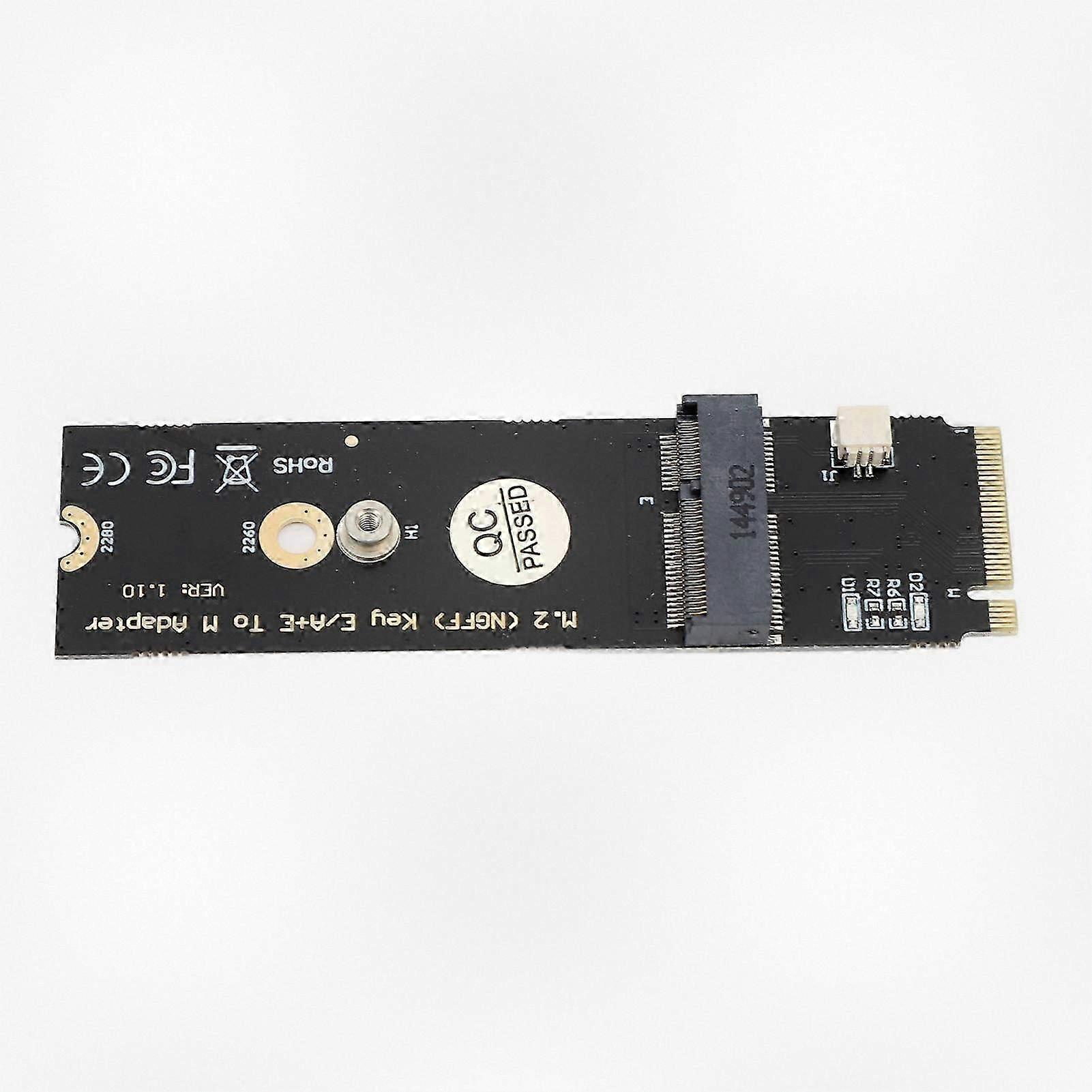M.2 NGFF A E Key WiFi Bluetooth Card to M.2 Key M SSD Adapter compatible with certain brands AX200 AX201 AX210 M.2 Key M Adapter Card