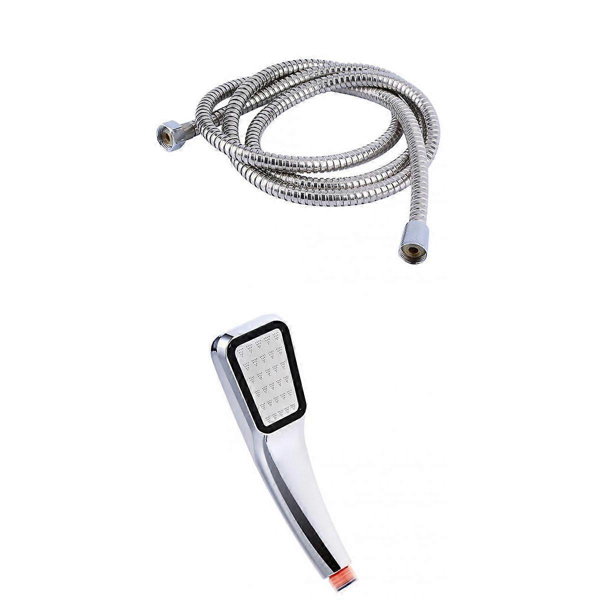 Bath Shower Head Super Low Pressure Boosting Water-Saving Spay+ 2Meter Hose