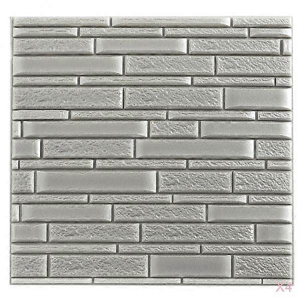 4x Self-adhesive 3D Wall Stickers Brick Wallpaper PE Panel