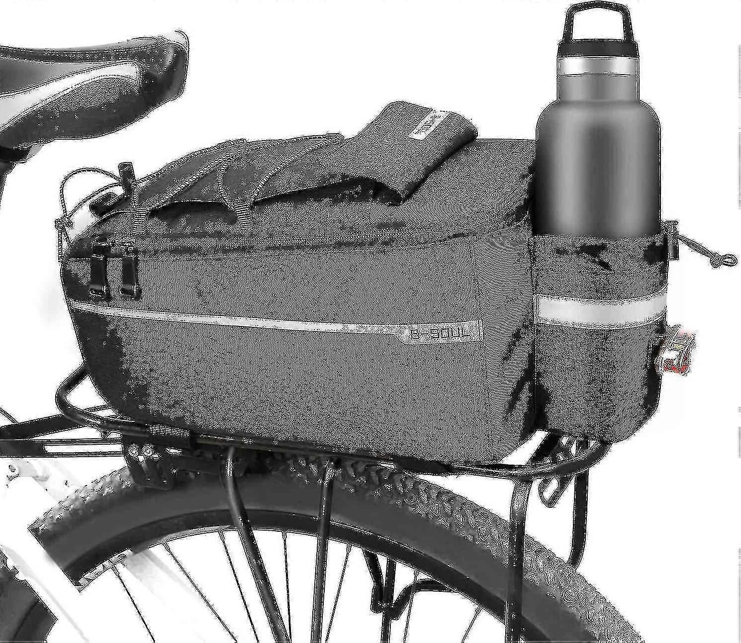 バイクバッグ、10lバイクパニエバッグ防水自転車リアバッグ断熱サイクリングトランクバッグサイクルラゲッジ