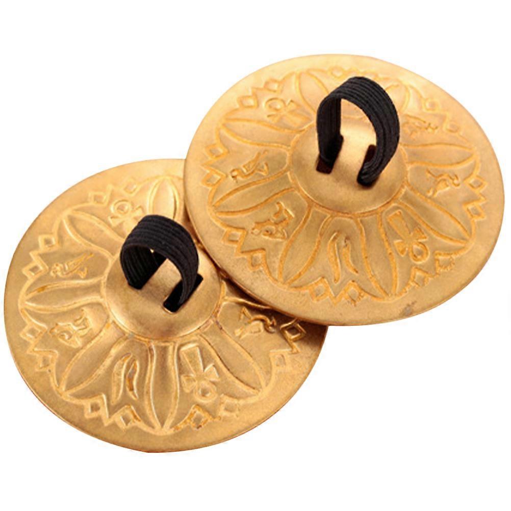 Belly Dance Finger Cymbals Copper Percussion Instrument for Dance Performances, Crisp Sound, Easy to Use for Parties and Children's Entertainment