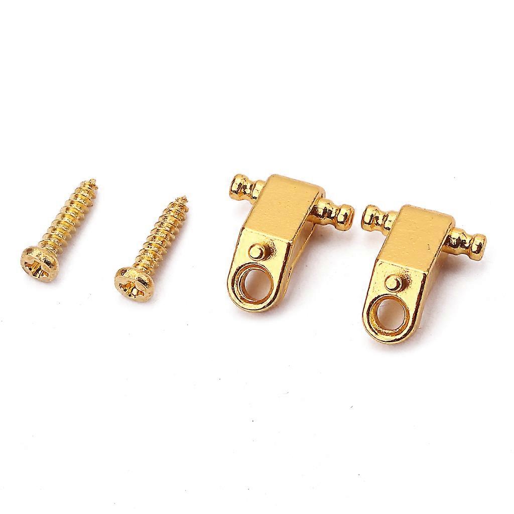 2pcs/Set Copper Electric Guitar Roller String Guides Retainer w/ Screws