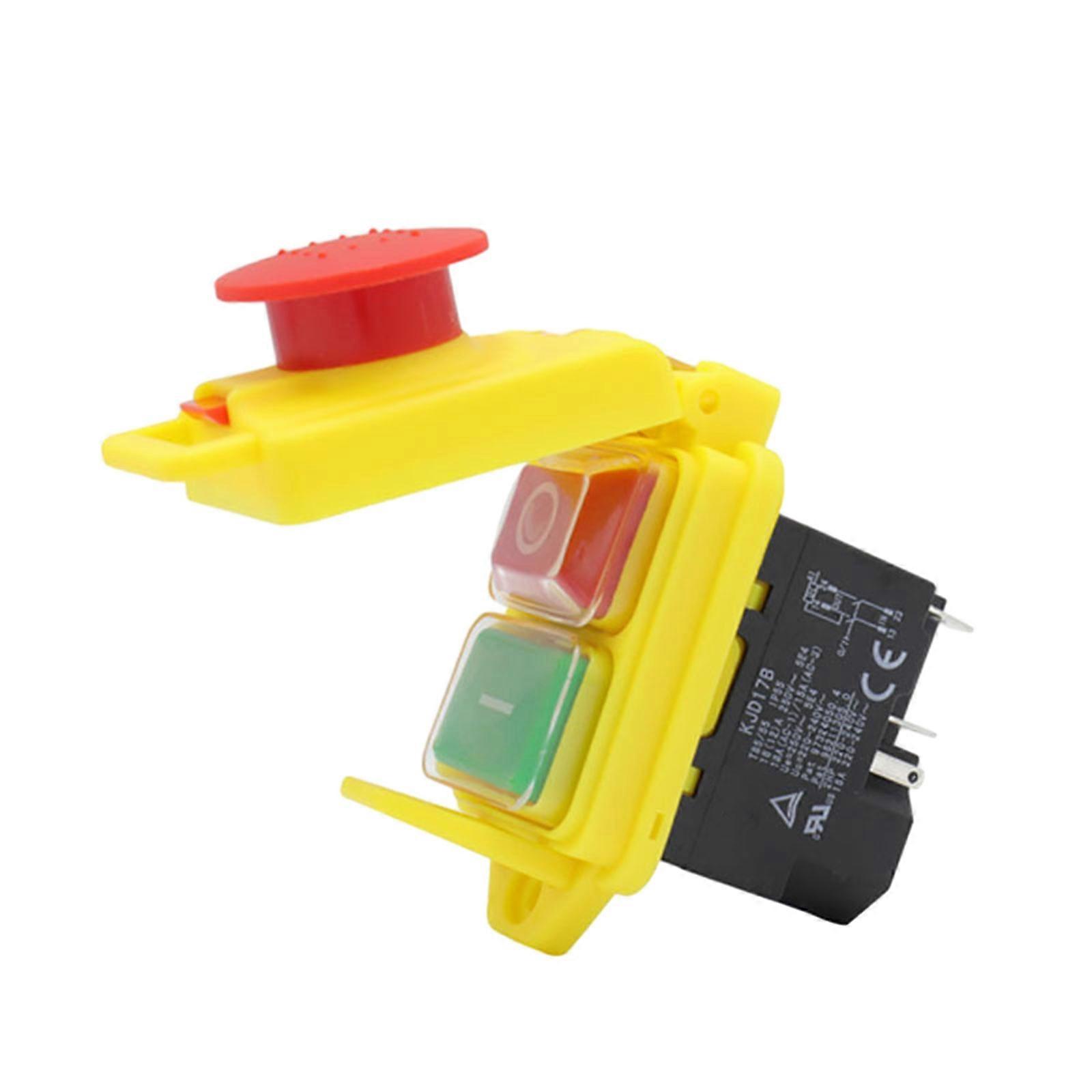 Versatile 5 Pin Button Device KJD17B Button Button Control Switches Suitable for High Current Applications in Workshops