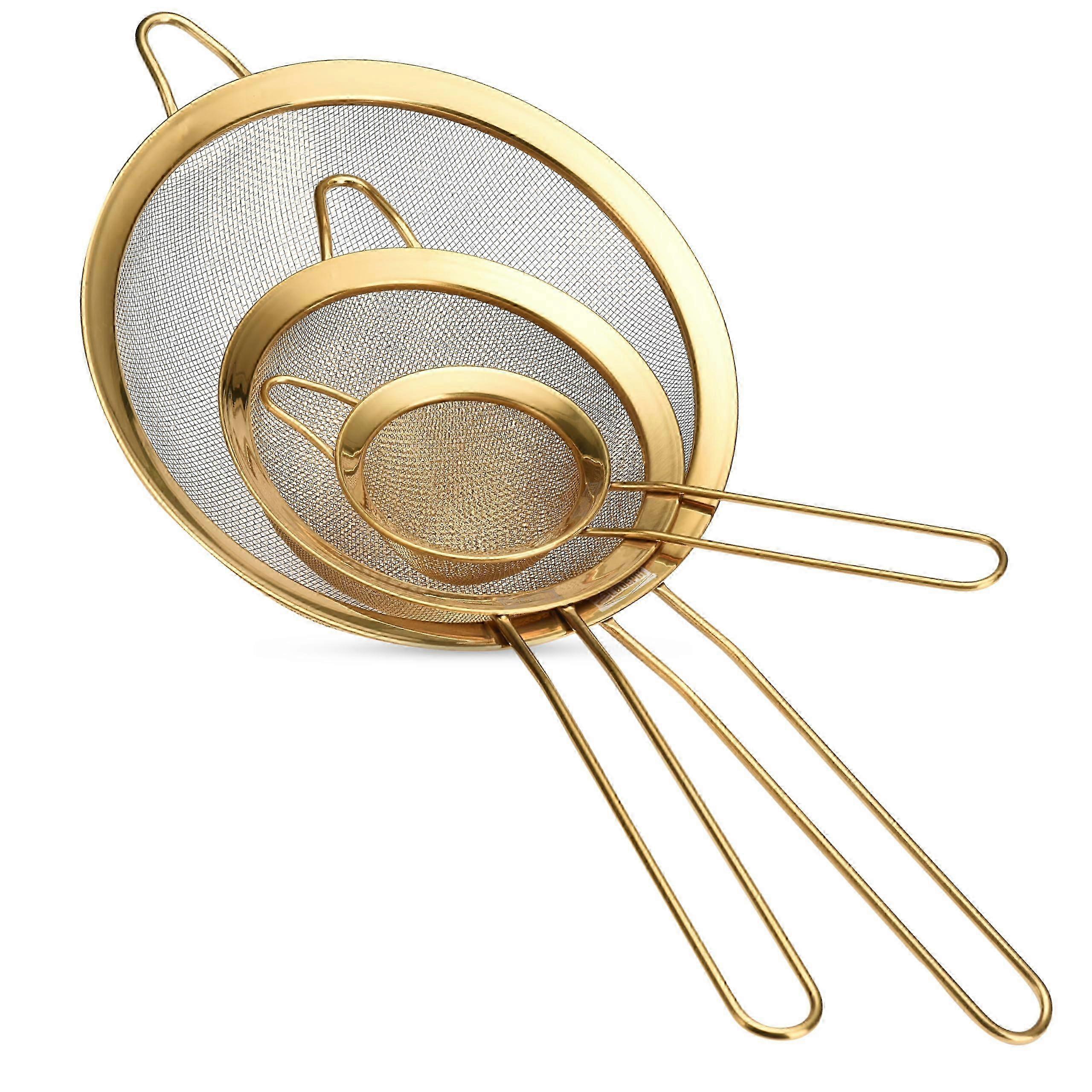 3-Pack Ultra-Fine Mesh Strainers for Coffee & Tea