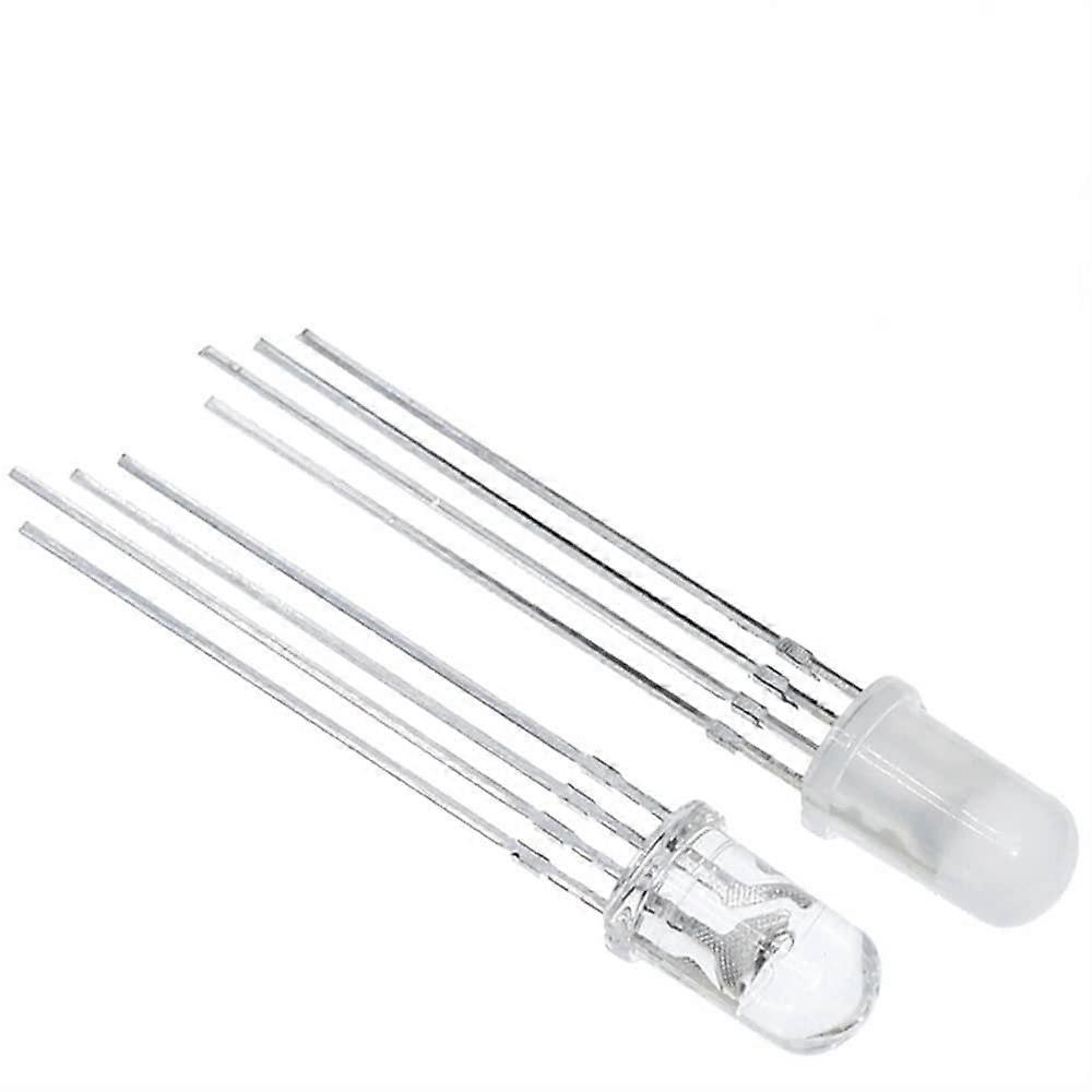 5 mm RGB LED Tri-Colour Light Emitting Diodes Common Cathode Common Anode Pack of 10 Diffused Transparent Highlight