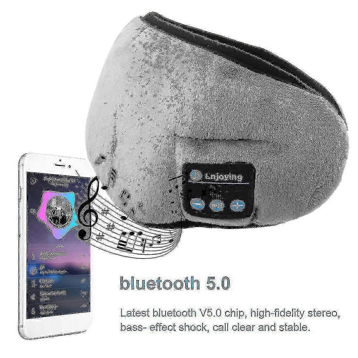 Wireless Bluetooth Sleep Mask for Travel, Eye Mask Featuring Built-in Speakers for Comfortable Rest