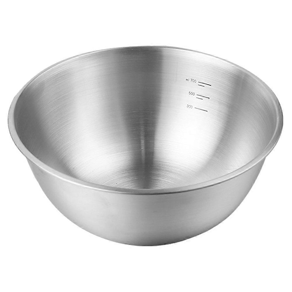 Egg Beating Bowl Stainless Steel Silver with Scale Versatile Use for Home Use