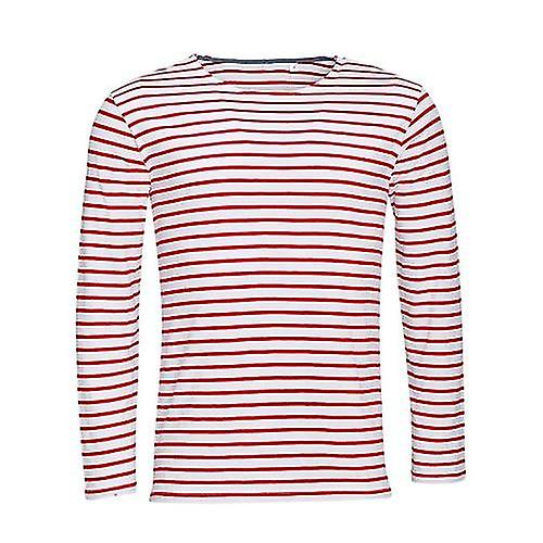 SOLS Mens Marine Long Sleeve Stripe T-Shirt