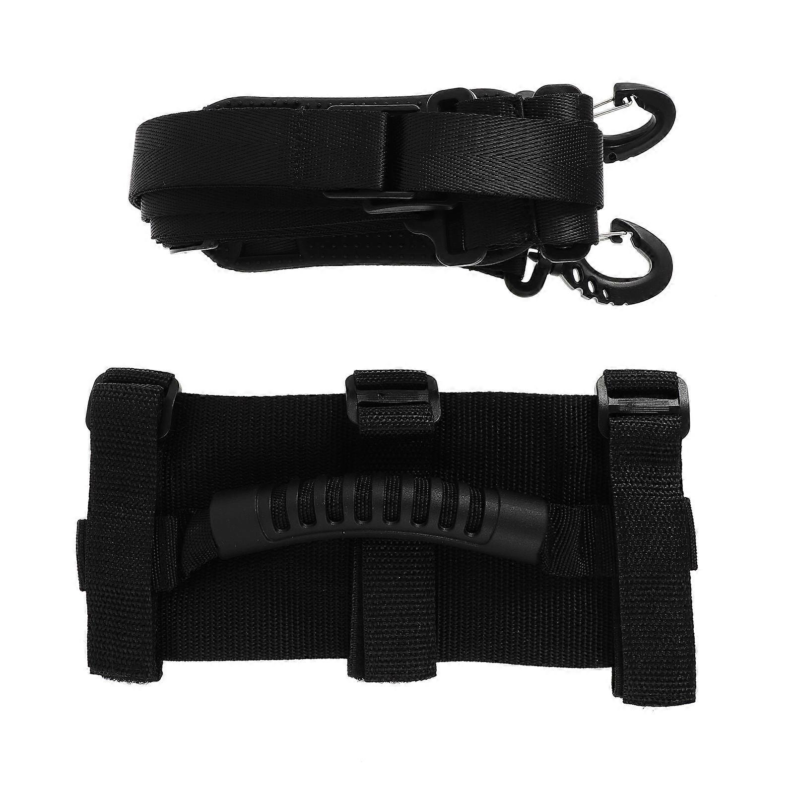 2Pcs Adjustable Scooter Shoulder Strap Handle Kit Scooter Carrying Strap Black