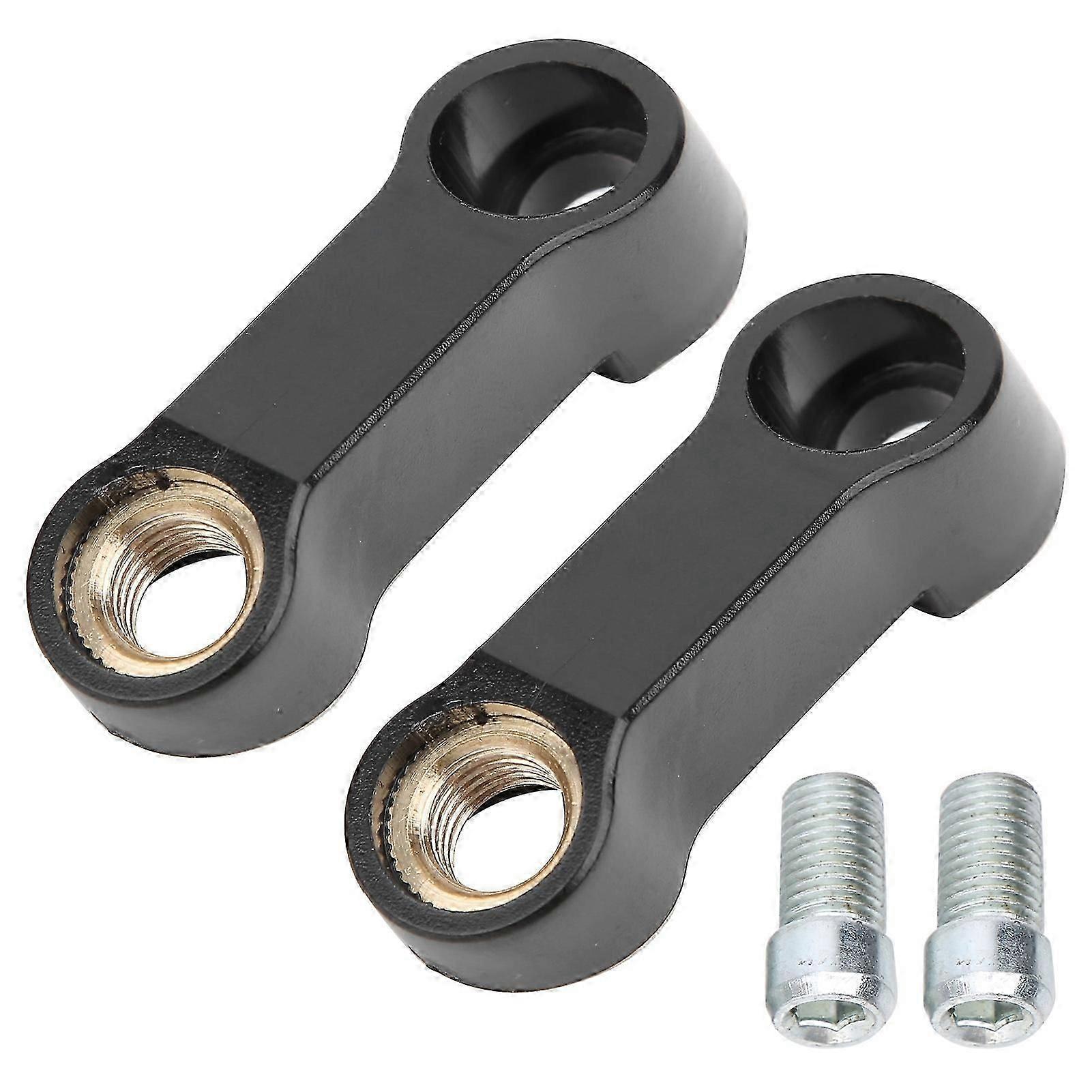 2pcs M10 0.4in Motorcycle Mirror Riser Extension Adapter Universal