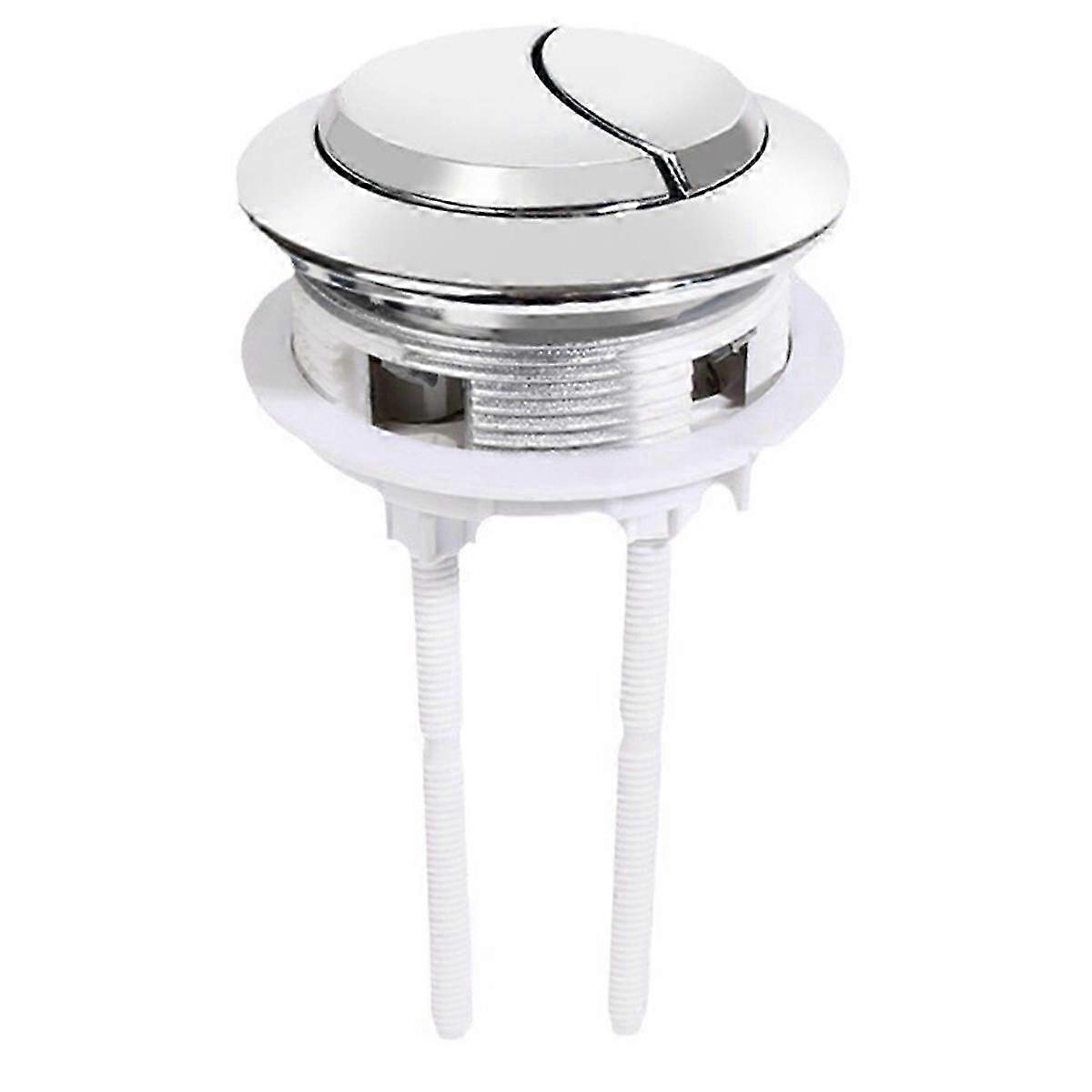 Double Flush Toilet Button Round Water Tank Maintenance Kit Water Saving Mechanism is Easy to InstaWhite SZRH