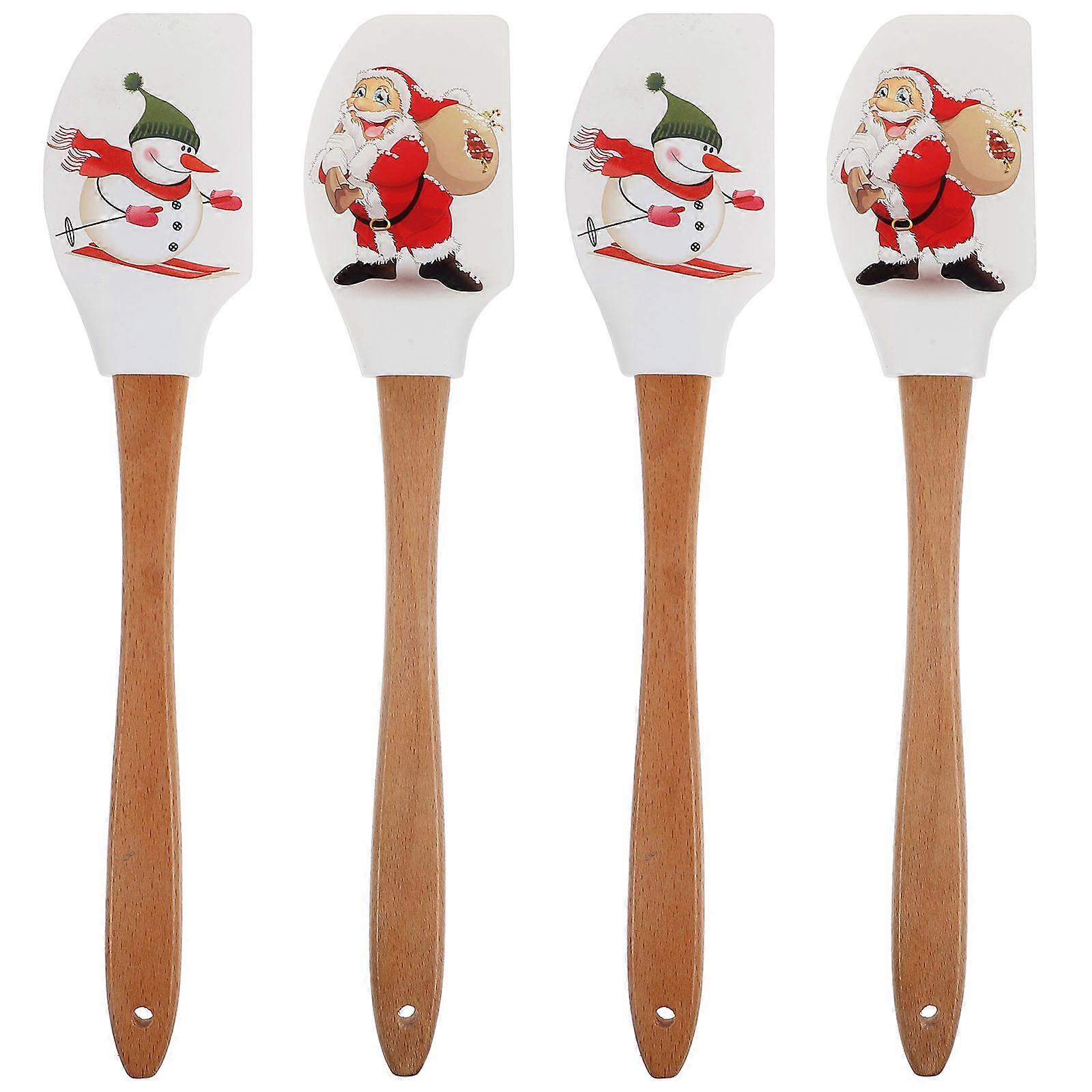 Here's a polished and engaging product description for your **4pcs Silicone Baking Spatulas**:
🎄 **4 Pack Silicone Baking Spatulas – Essential
