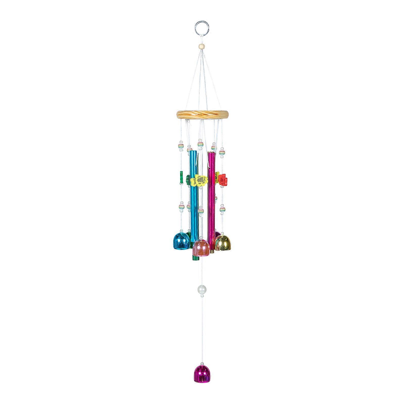 Beautiful Wind Chime Decorative Sound Producing Bell Shaped Multi Colored 60x8 5cm 1Pack