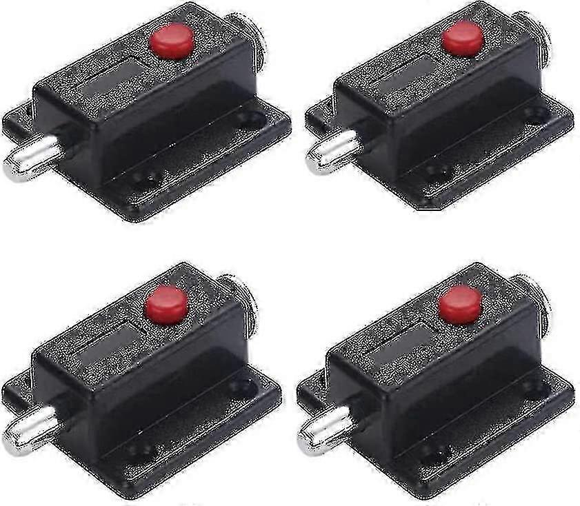 Automatic Spring Loaded Door Latch With Spring Button Black (10pcs) Edition 0618