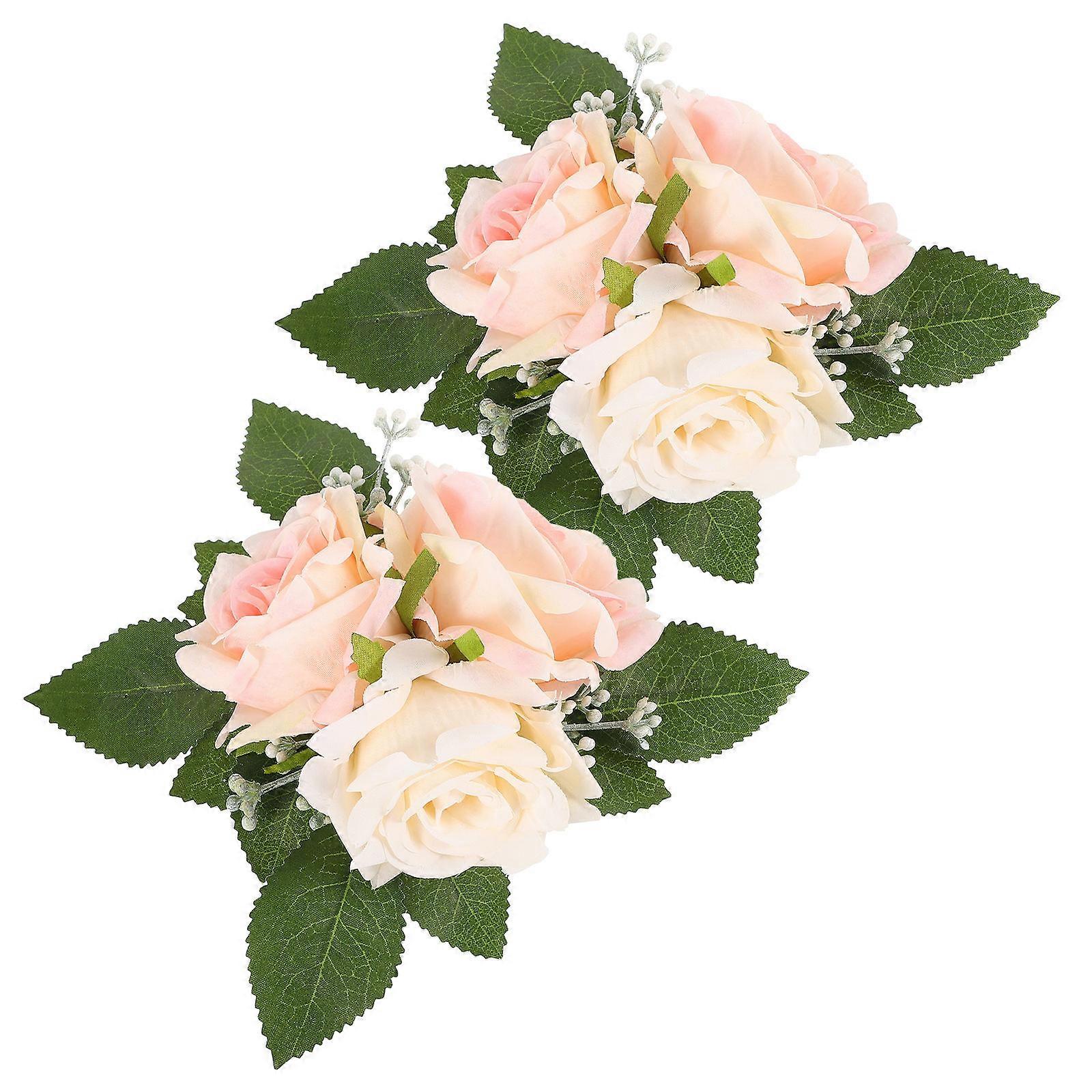 Artificial Flower Cake Decoration Simulation Flower for Decor 2Pcs Multi Color
