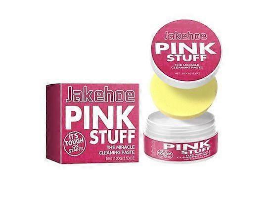 Stain Remover The Pink Stuff Miracle Cleaning Paste & Scrubber Sponge Bundle All-Purpose Non-Scratch Cleaner for Home & Kitchen Tackles Grease, Grout,