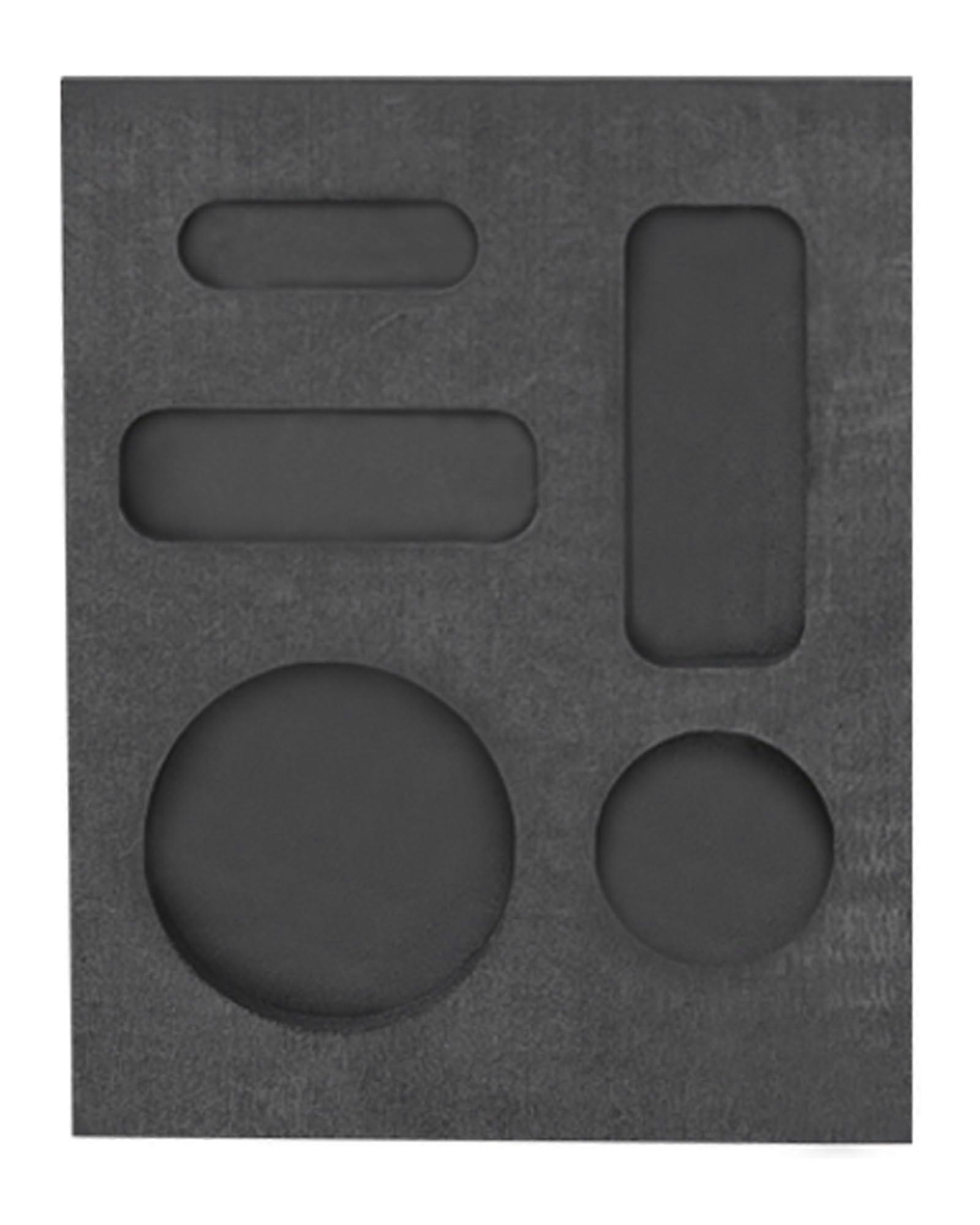 Graphite Casting Ingot Mould, Metal Casting Refining, Scrap Bar for Melting, Gold, Silver, Brass (5hole)