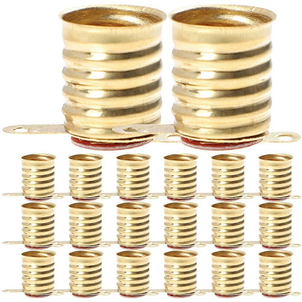 Screw in Light Socket Lamp Base For Electronic Experiments School Science Labs 1.90X1.20X1.00CM Copper 50Pcs