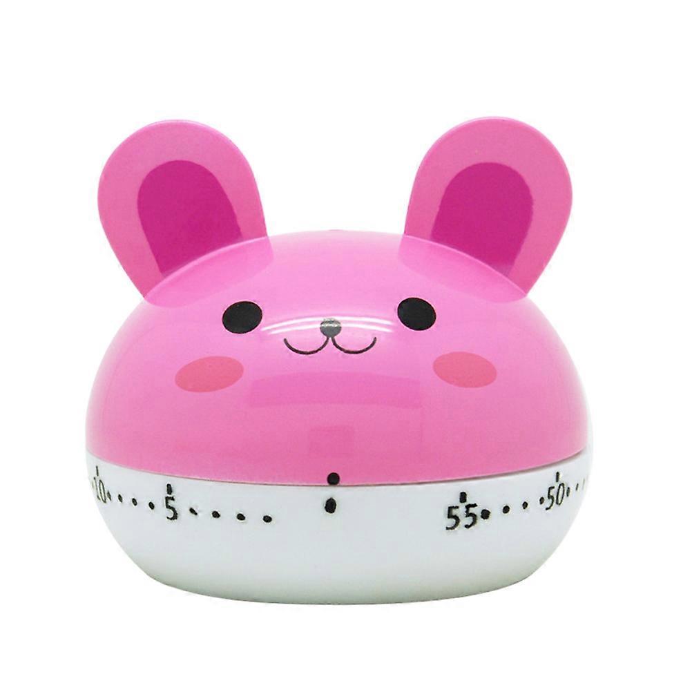 Cartoon Kitchen Timer Modern Design Timer Home Users Pink 6.5X5.8cm 1Pack