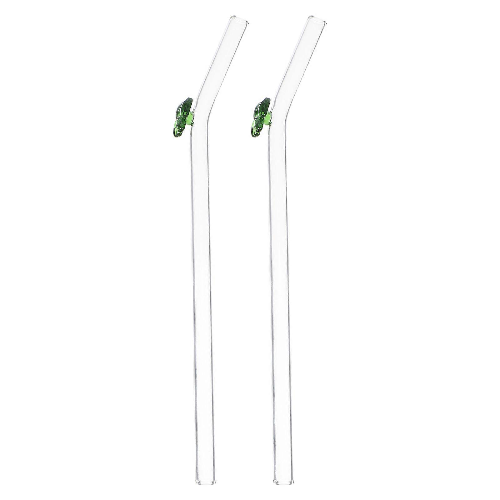 Reusable Glass Drinking Straws with Bow Accent Decorative Straws for Juices, Smoothies, and Teas Perfect for Parties and Celebrations