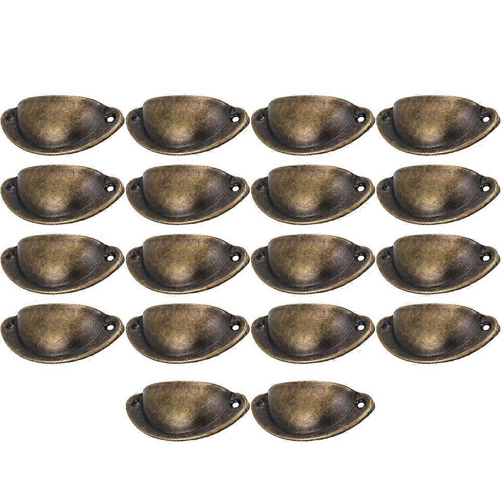 Retro Semicircle Handle Cabinet Pull Handle Furniture Enhancement Yellow Bronze 8x3.5cm 18Pcs