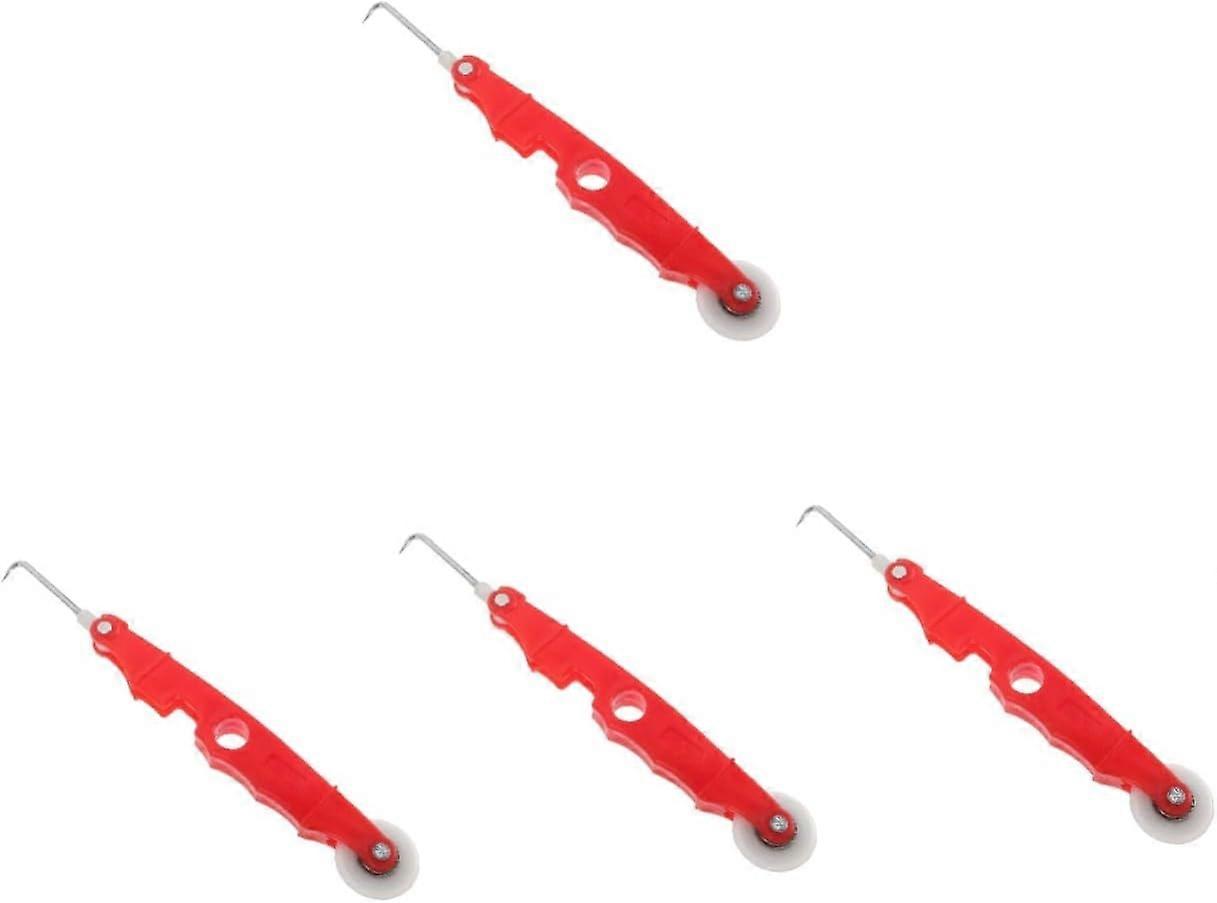 Pieces Window Wire Pressing Tool Removal with Screens Fixing Filter Screen Installation Tool Roller Screen Tool Flat Spline Installer Red Plastic