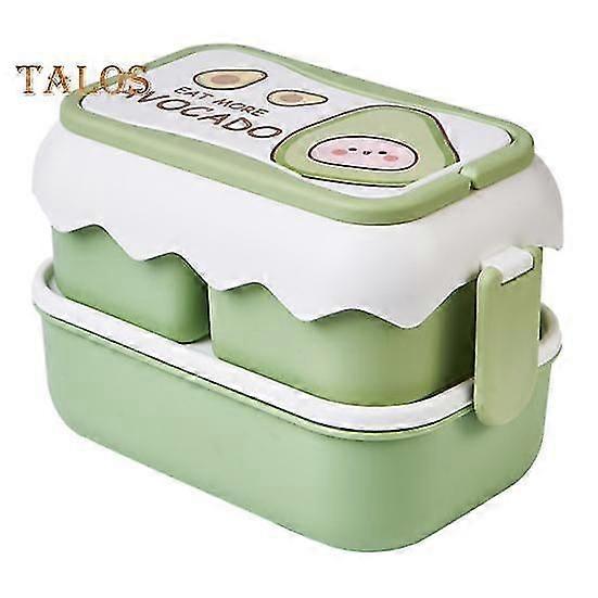 Lunch Box Stackable Lunch Organizer Eco-friendly Practical Cartoon Student Office Worker Bento Case for School