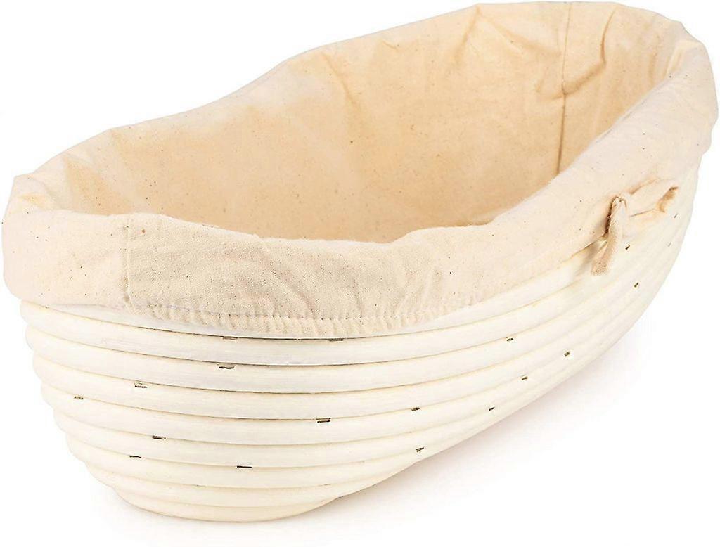 Fermentation Basket, Oval, 28cm x 8cm, Natural Wicker Bread Basket