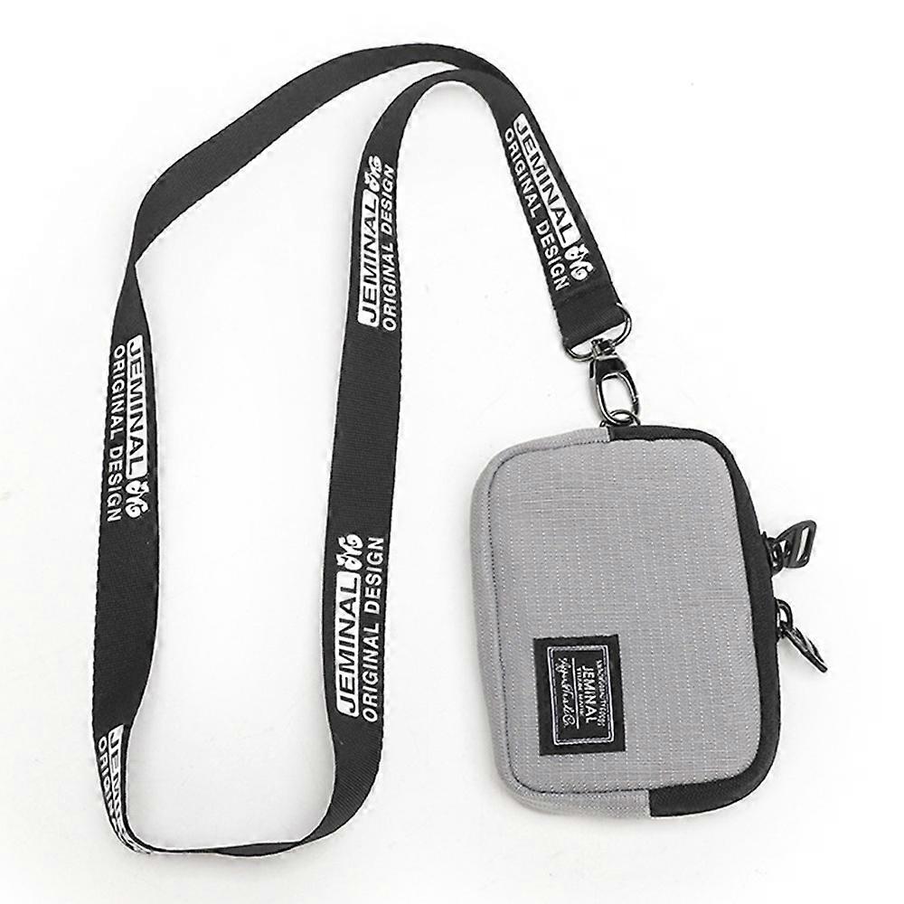 JEMINAL 2326# Mini Key Coin Purse Wallet with Lanyard Strap Portable Keychain Pouch