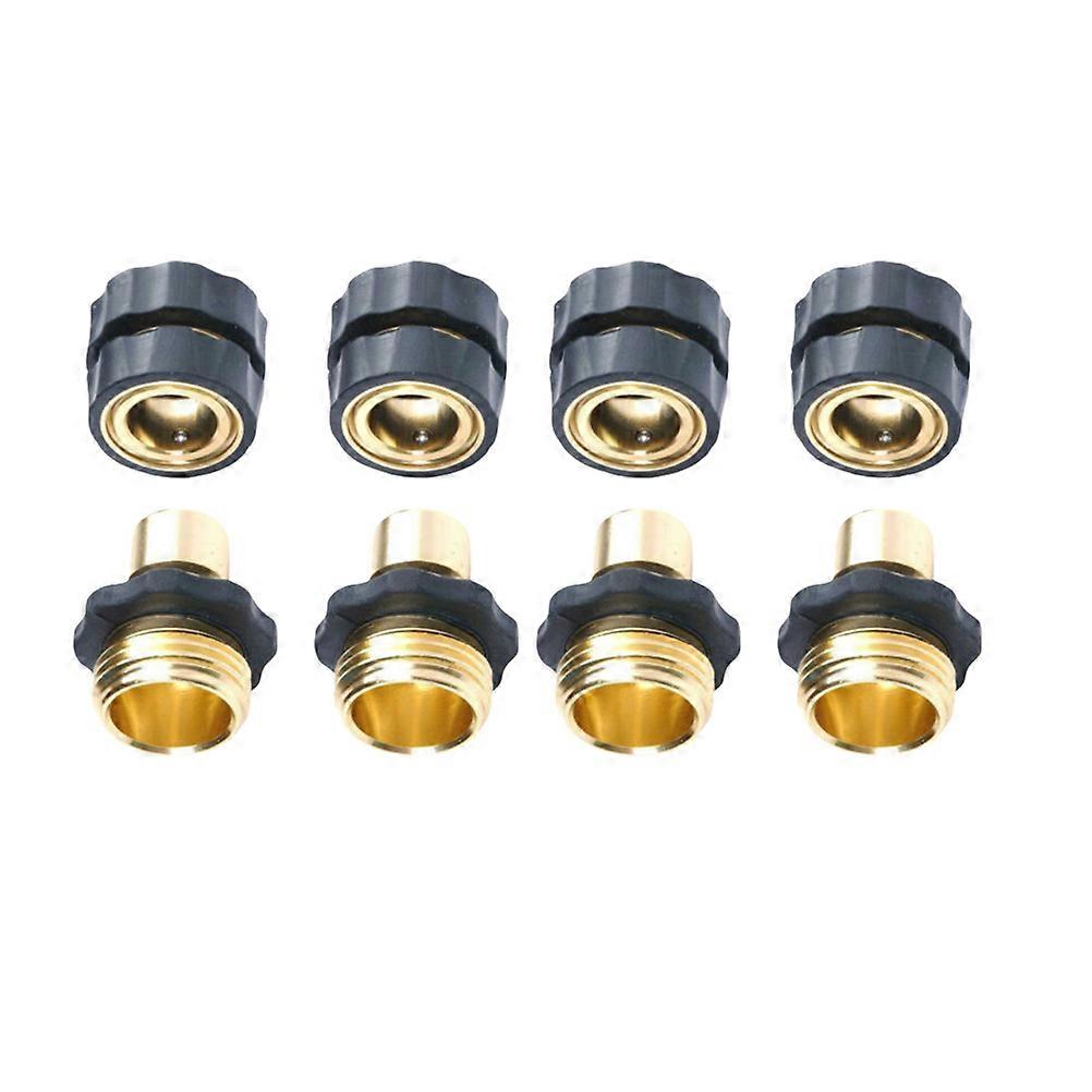 Garden Sprinkler Quick Connect Easy to Connect and Disconnect Brass Fittings For Campers RV 4 Pairs