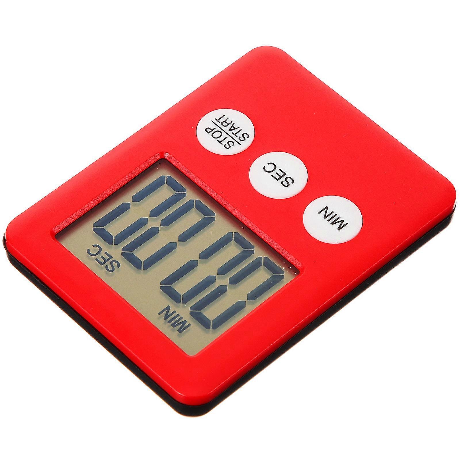 Timer Kitchen Timer For Home Baking Compact Rectangular Shape Red 1Pcs