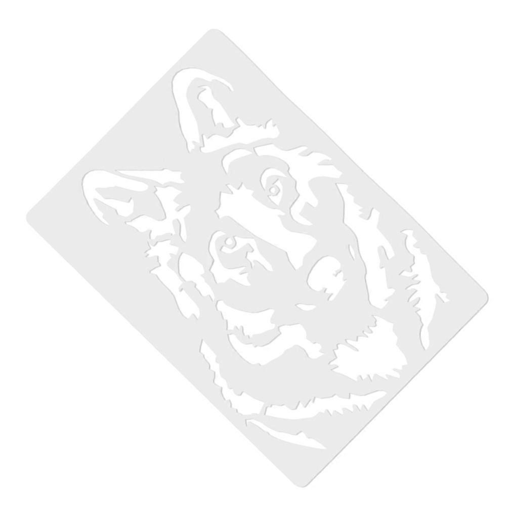 Creative Drawing Stencils Wolf Pattern for DIY Crafts 5Pcs White Set