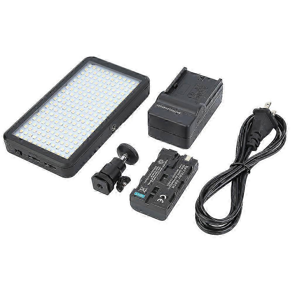 LED Lamp Color Temperature 3200K/6000K Stepless Dimming with Suitable Battery (US Plug 110-220V)