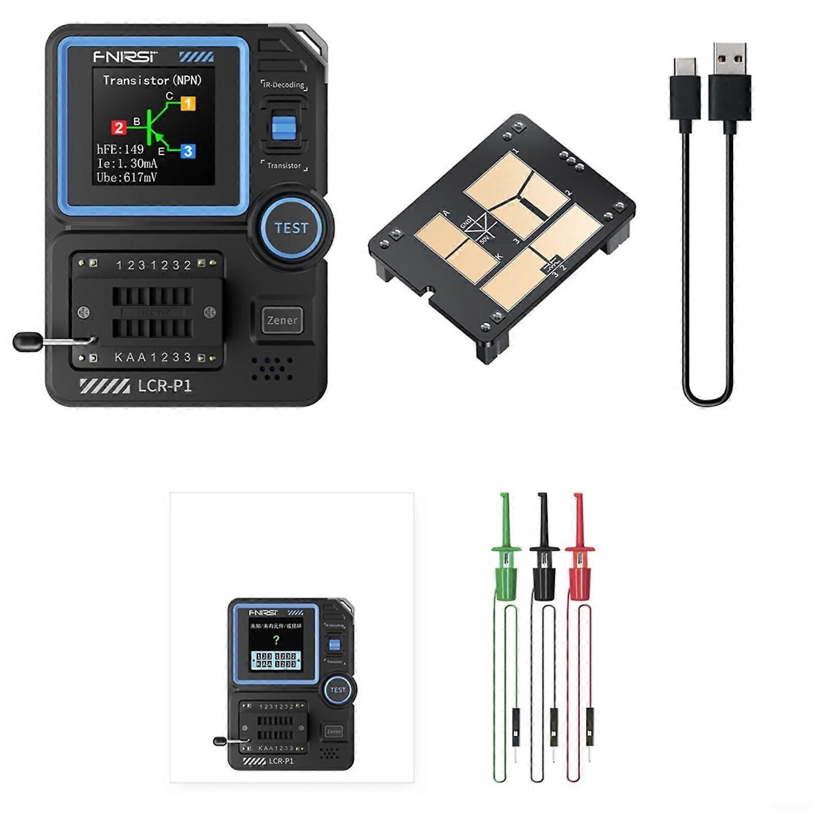 Transistor Tester, LCRP1 Transistor Tester, Diodes Transistor Capacitor Resistance Meter