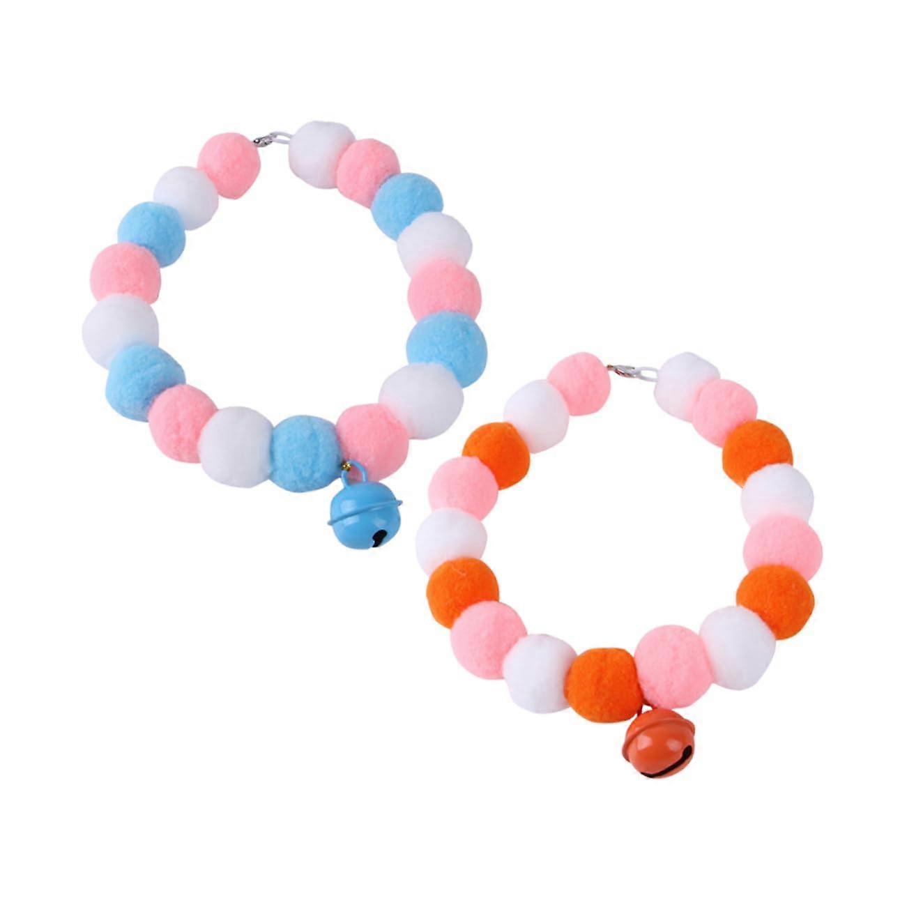 2 Pieces Cat Collar Elastic Design for Cats Stylish Necklaces for Parties and Outdoor Activities Comfortable and Easy to Put On
