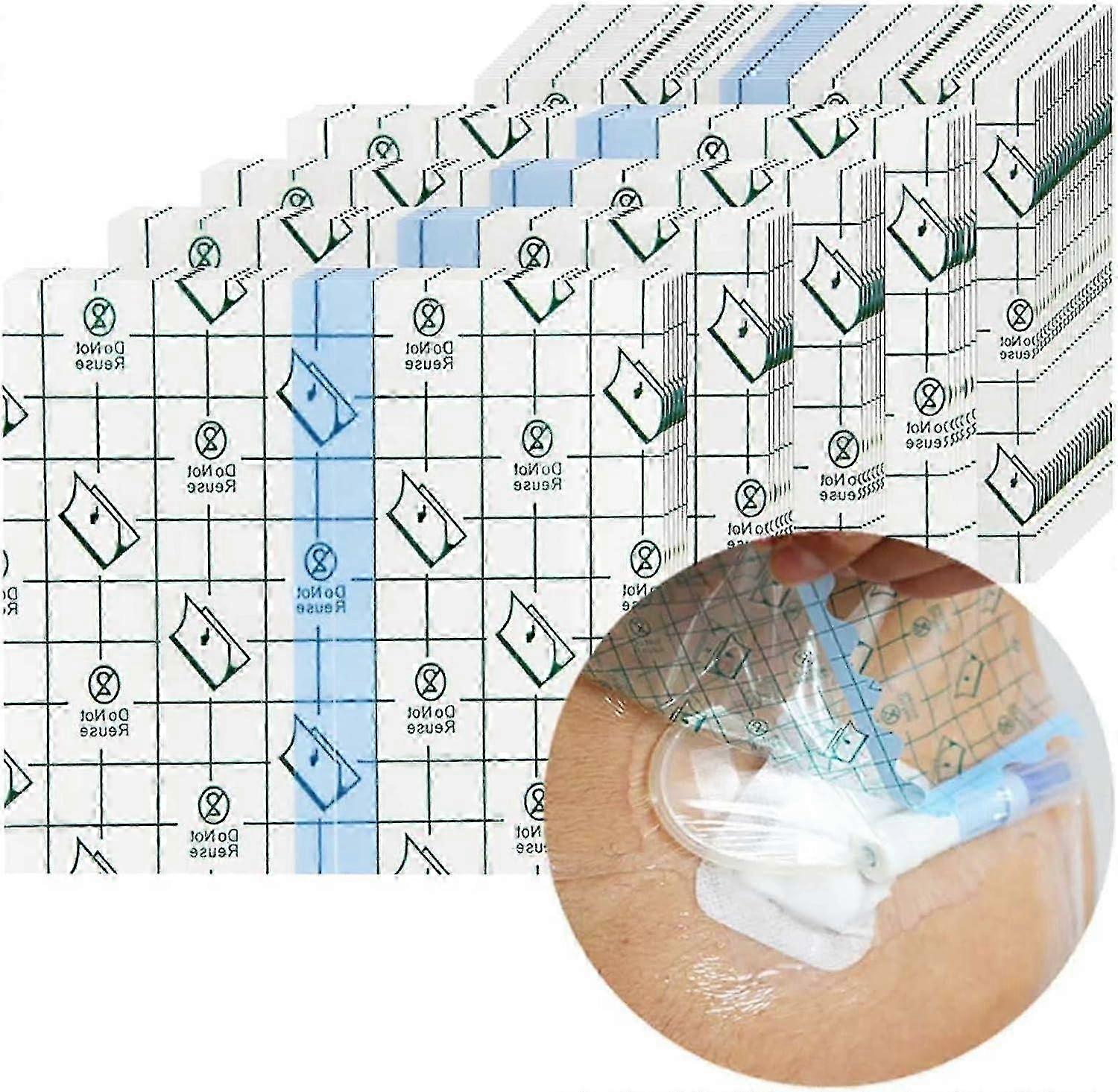 100pcs waterproof shower cover shields dialysis port picc line chemo feeding tube g-tube
