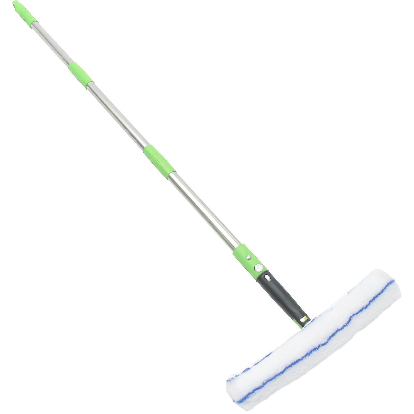 Window Cleaning Supply With Pole Microfiber Window Scrubber For Car Bathrooms Kitchens Toilets 142X35cm 1Set