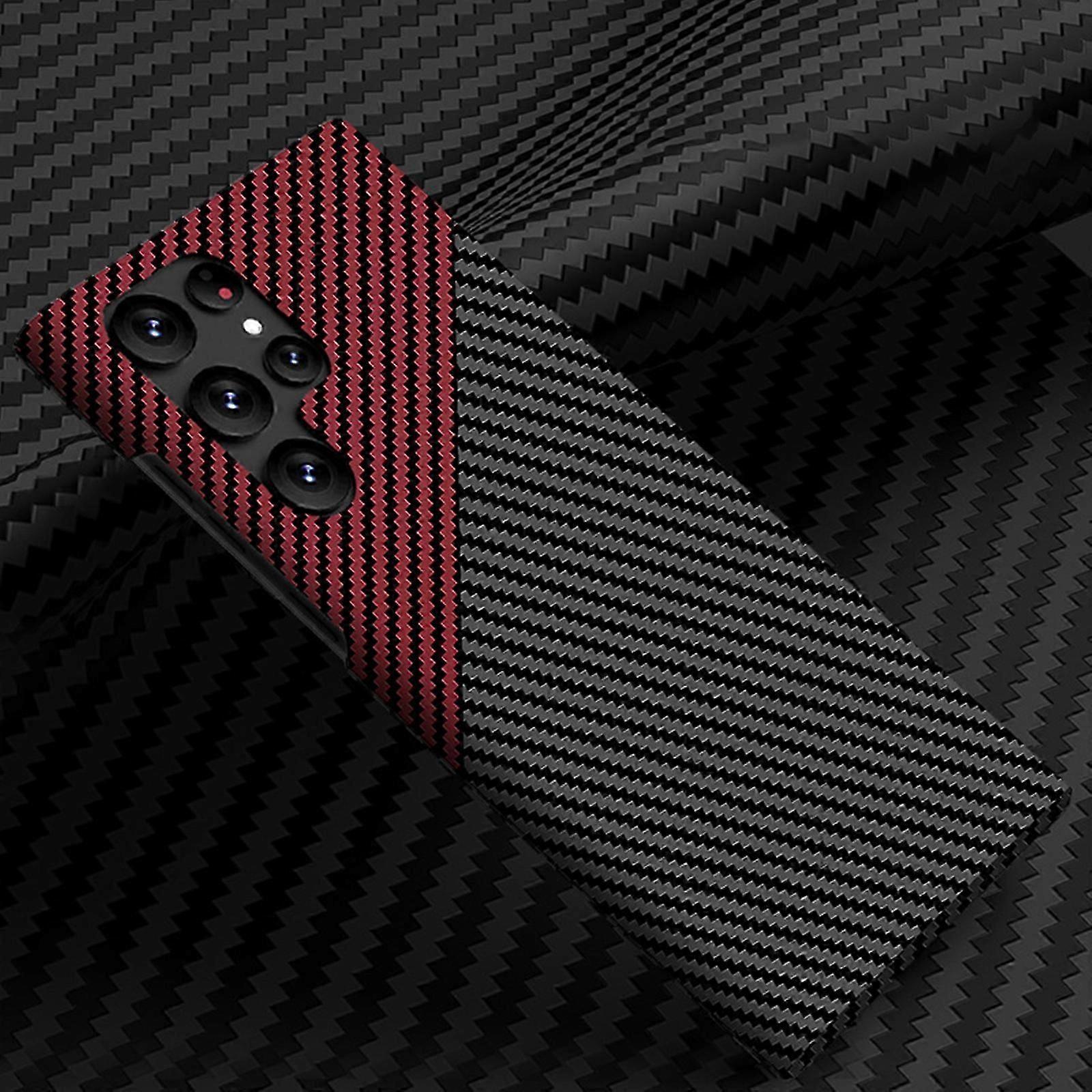 para Samsung Galaxy S24 Capa de Fibra de Carbono, Material de Fibra Fina Capa Fina para Homens Capas de Telefone Compatível com Carregamento Sem Fio para Capa S24