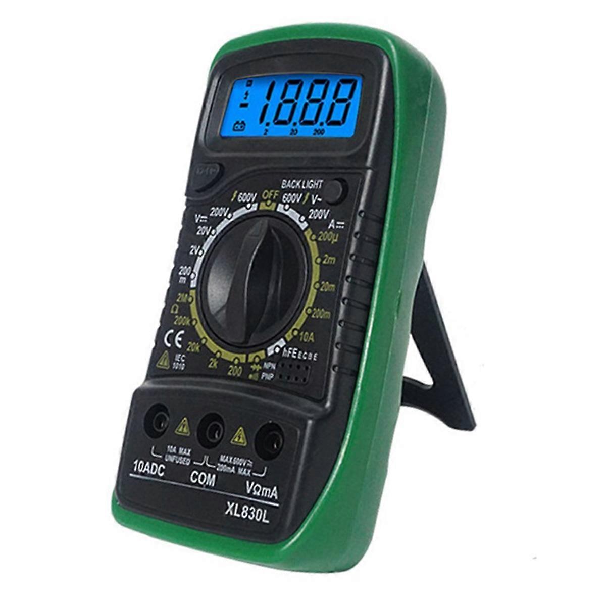 XL830L Handheld Digital Multimeter LCD Backlight Portable Ammeter Voltmeter Ohm Voltage Tester Meter Multimetro C