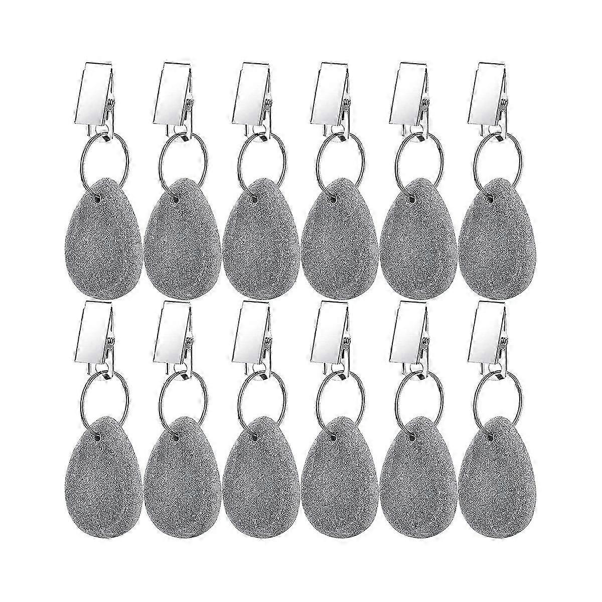 12 Pieces Tablecloth Weights Pendant Teardrop Shape Table Cover Stone Weig