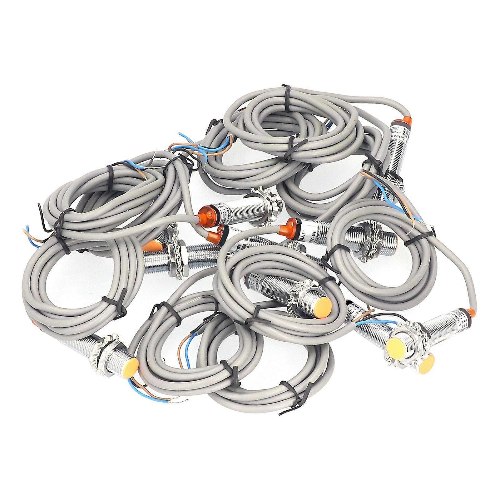 10Pcs Approach Switch Inductive PNP NO 3 Wire Proximity Sensor Power Accessories 6‑36VDC