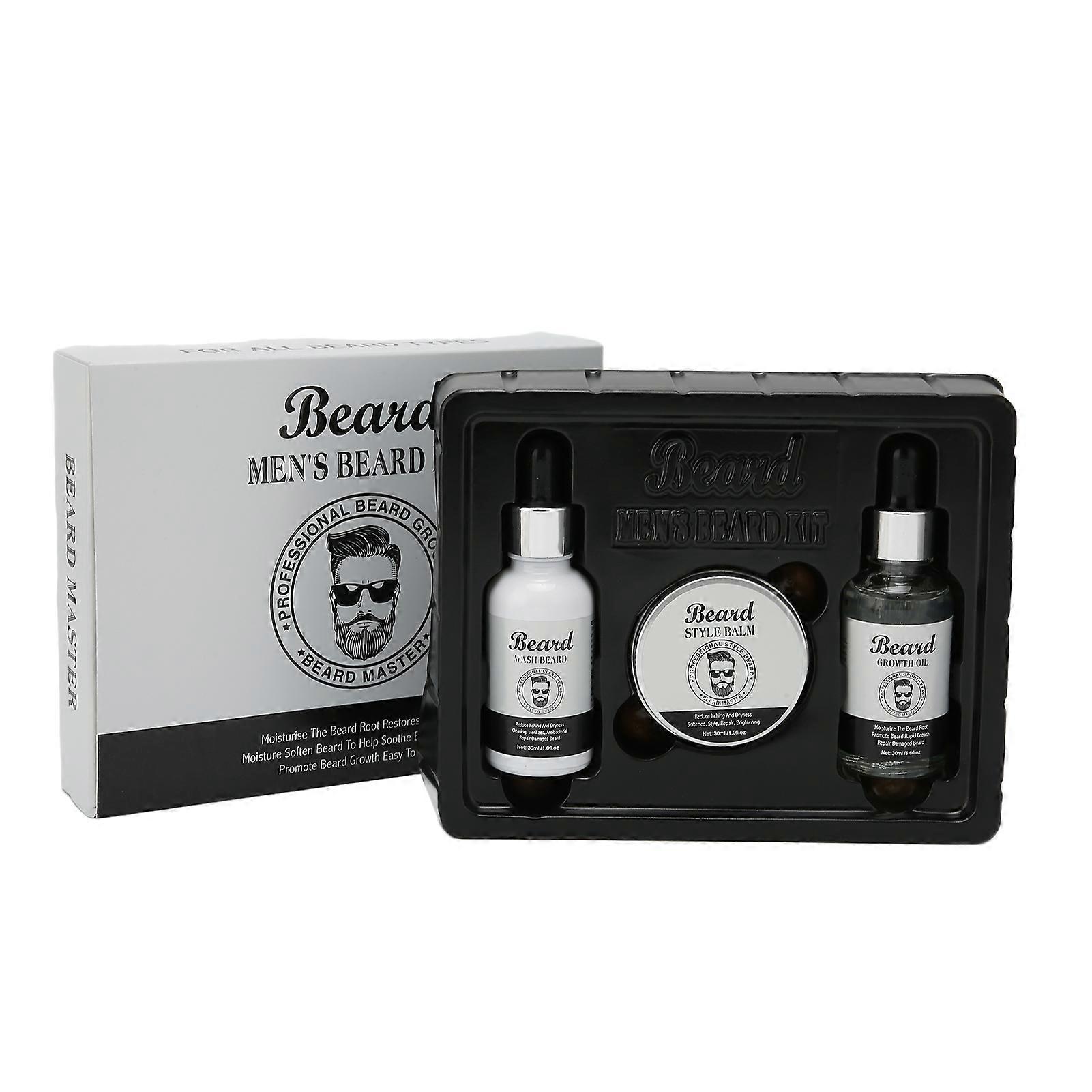Beard Grooming Kit Moisturizing Shiny Beard Care Conditioner Kit for Men Any Type of Beard