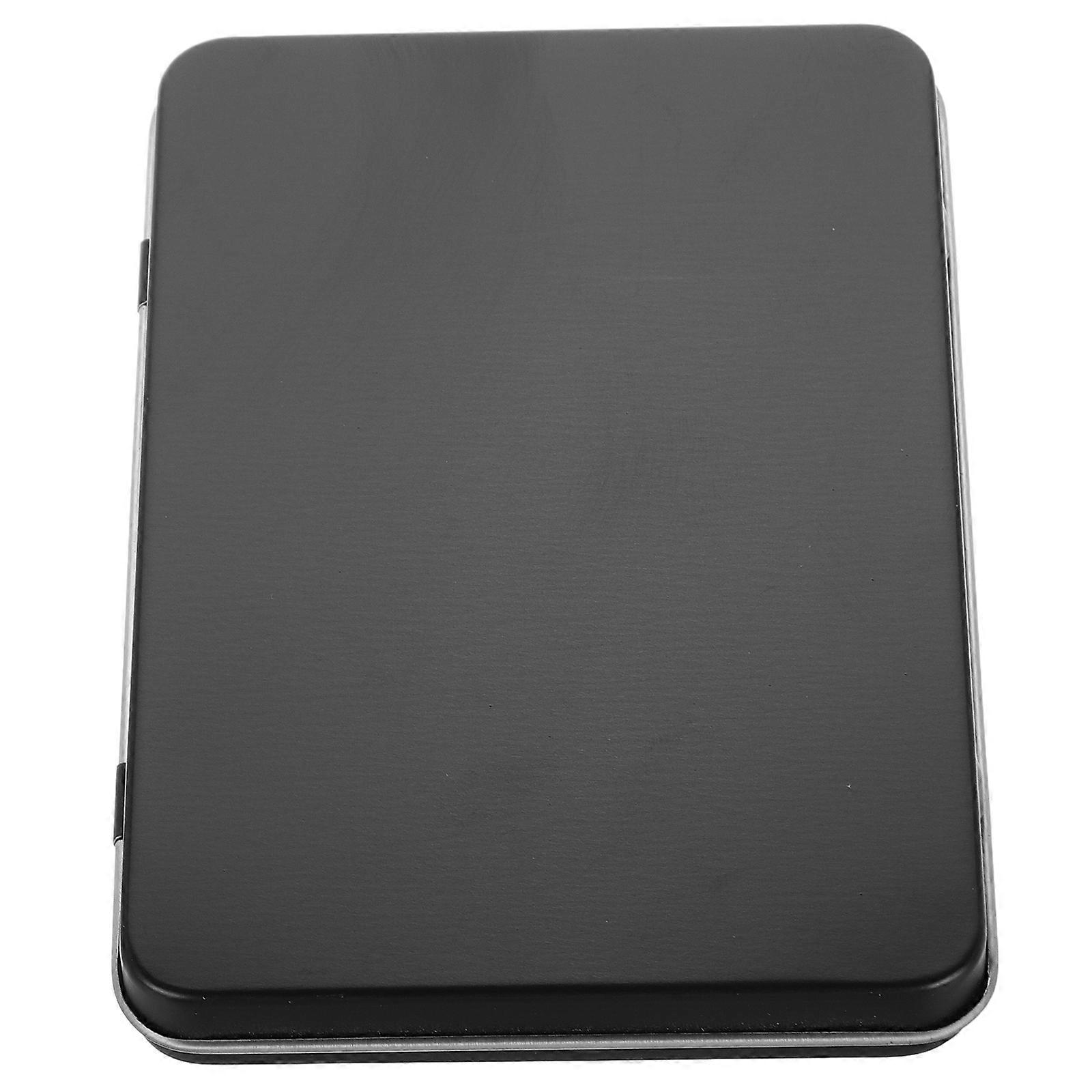 1 Set Small Metal Tin Boxes with Hinged Lid Portable Rectangular Storage Containers for Game Cards Candies Jewelry and Crafts