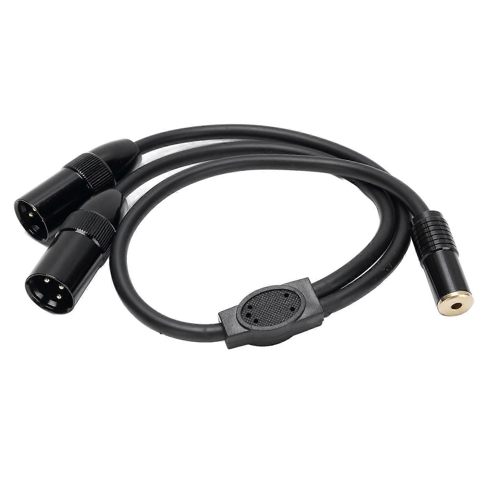 Dual XLR to 6.35mm Splitter Cable - Accurate Signal Output for Camera, Mixer, Recorder