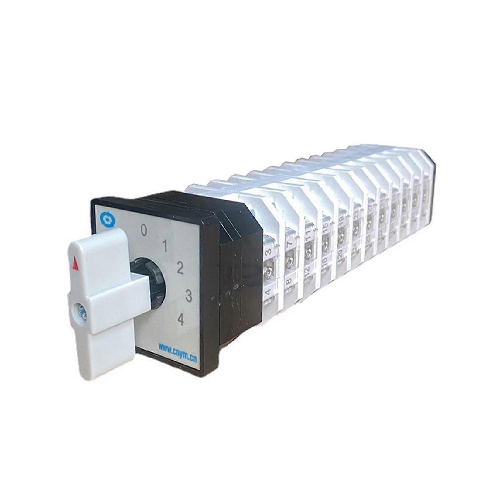 04 Positions LW1216/12 Cam Switch Changeover Switch Rotary Switch 12 Poles Terminals 48 Connections 16A Power Regulation 04 Positions